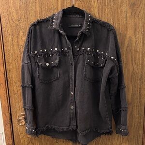 Zara Black Denim Jacket
